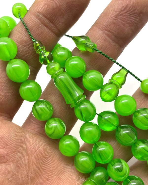 45 Habbe Yeşil Damarlı Katalin Tesbih